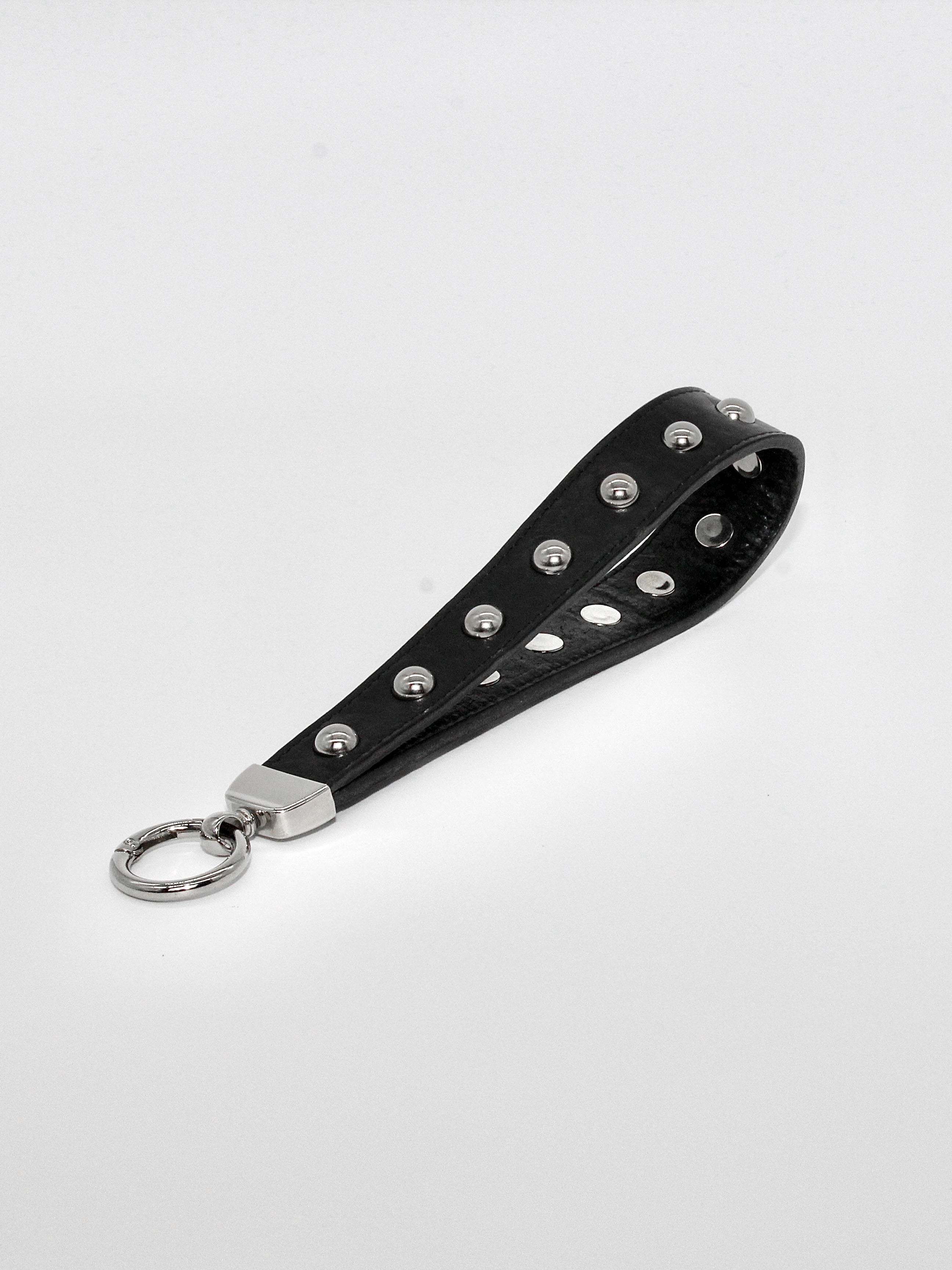 Studded Keychain in Black Size 2
