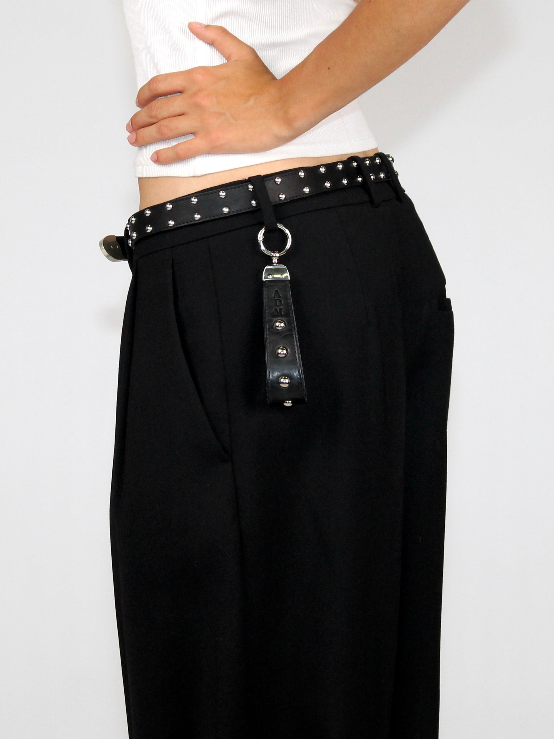 Studded Keychain in Black Size 1