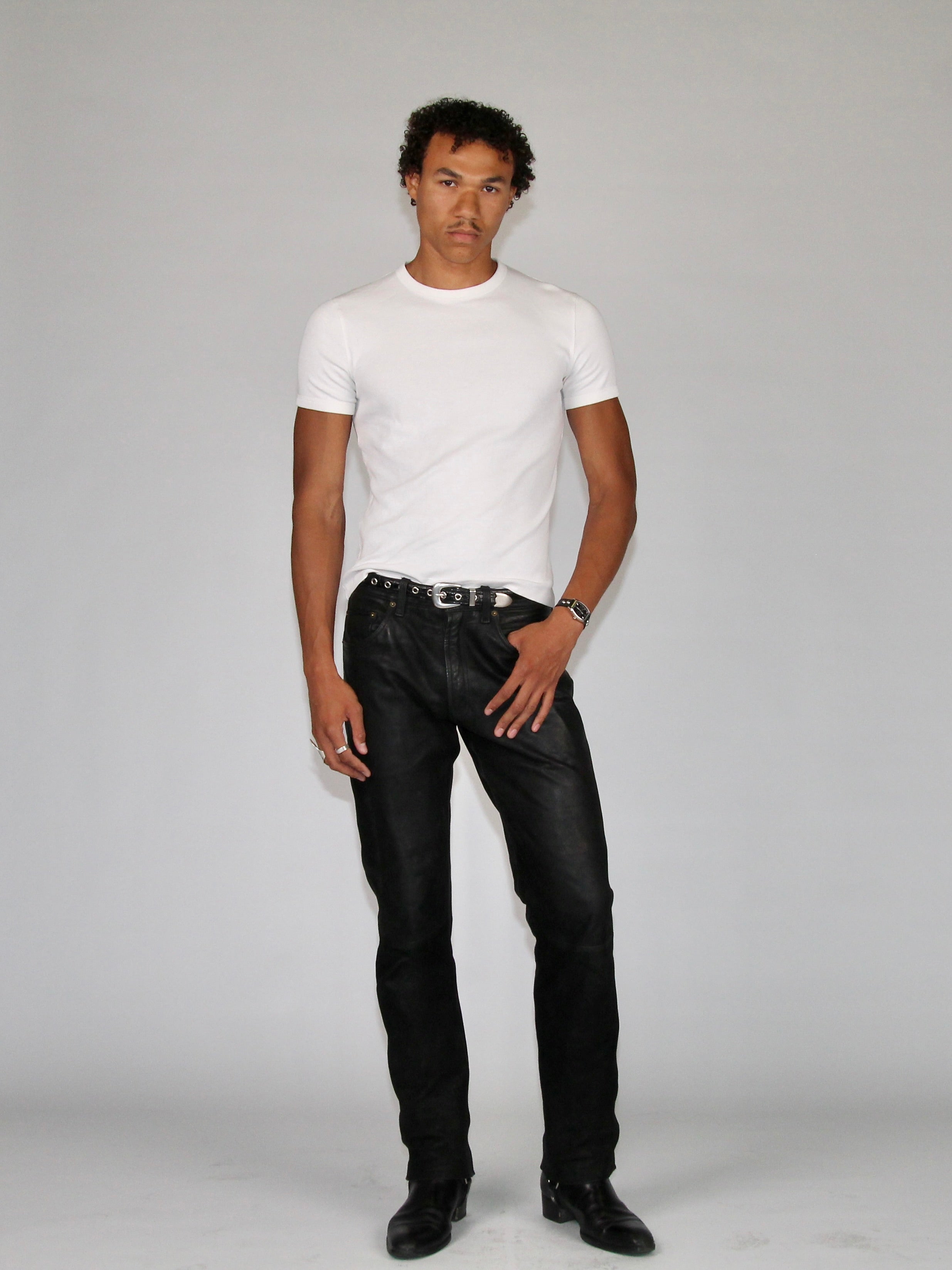 Rotation Belt in Black Croc