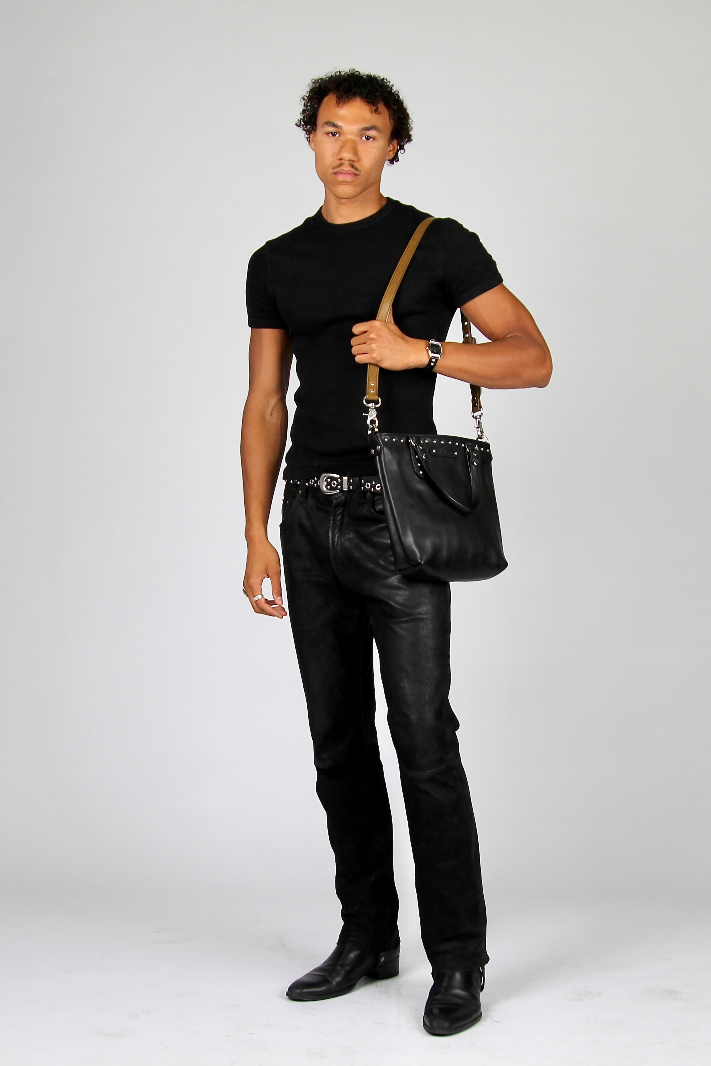 Chrome Pearl Bag in Black