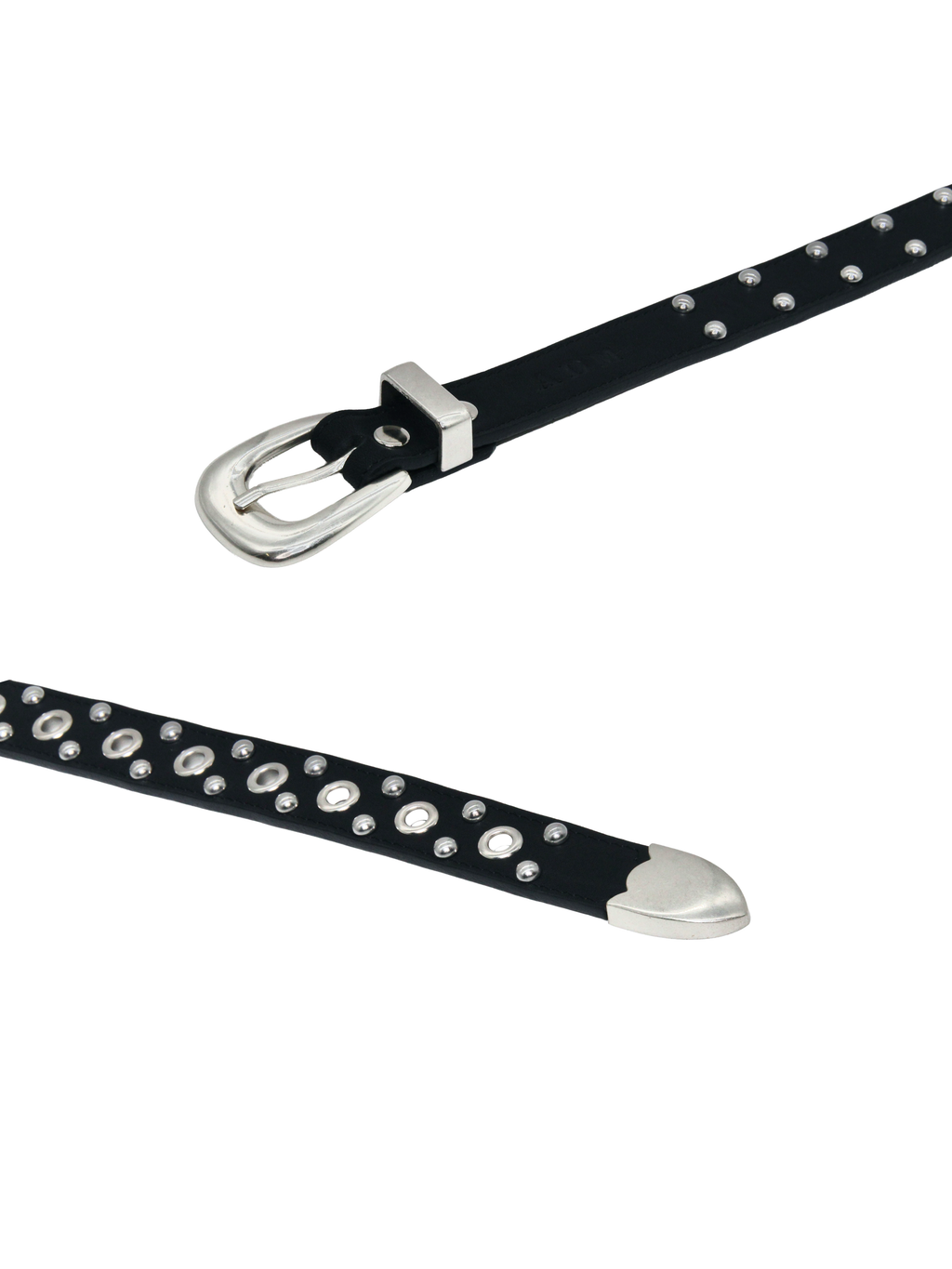 Chrome Pearl Belt in Black