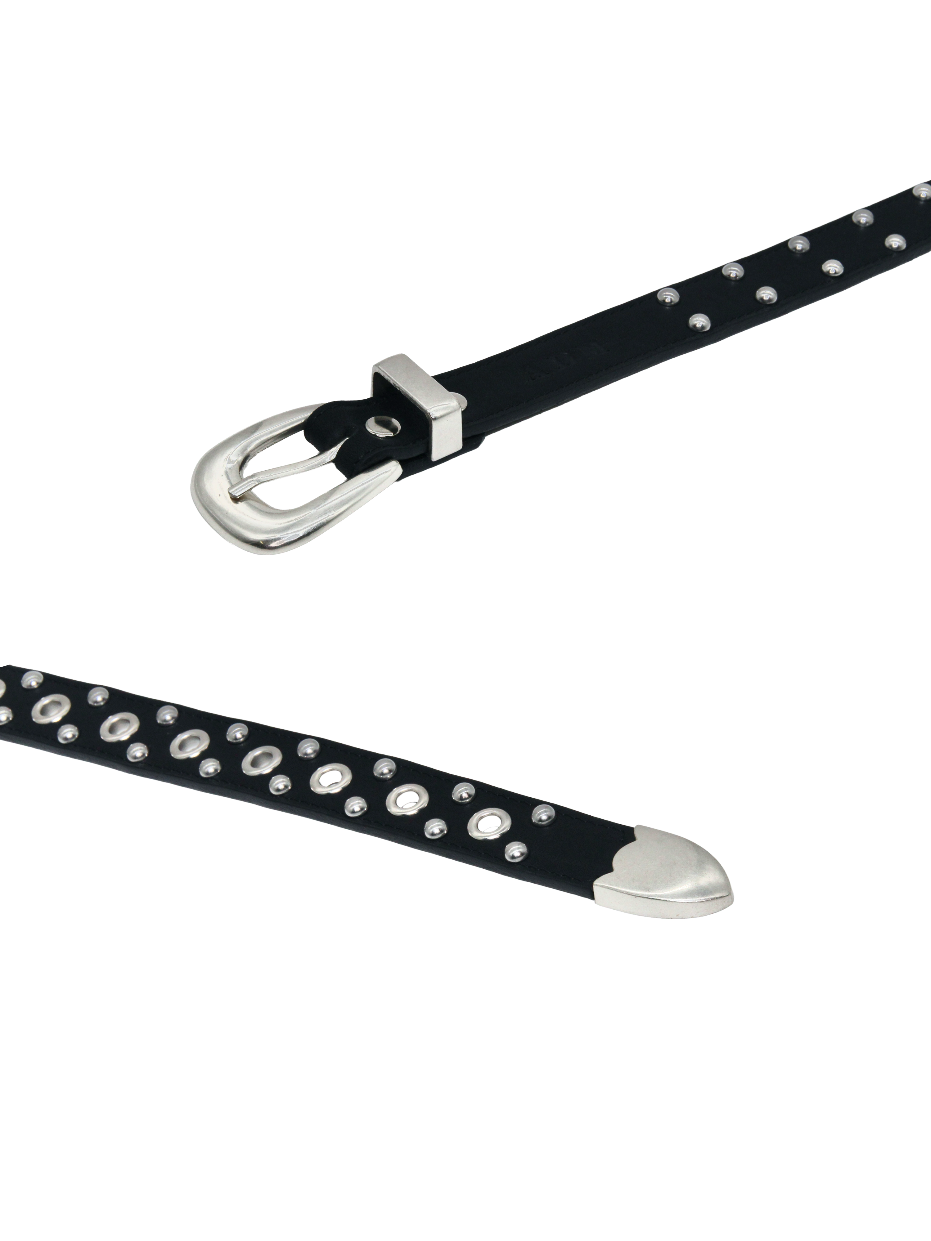 Chrome Pearl Belt in Black