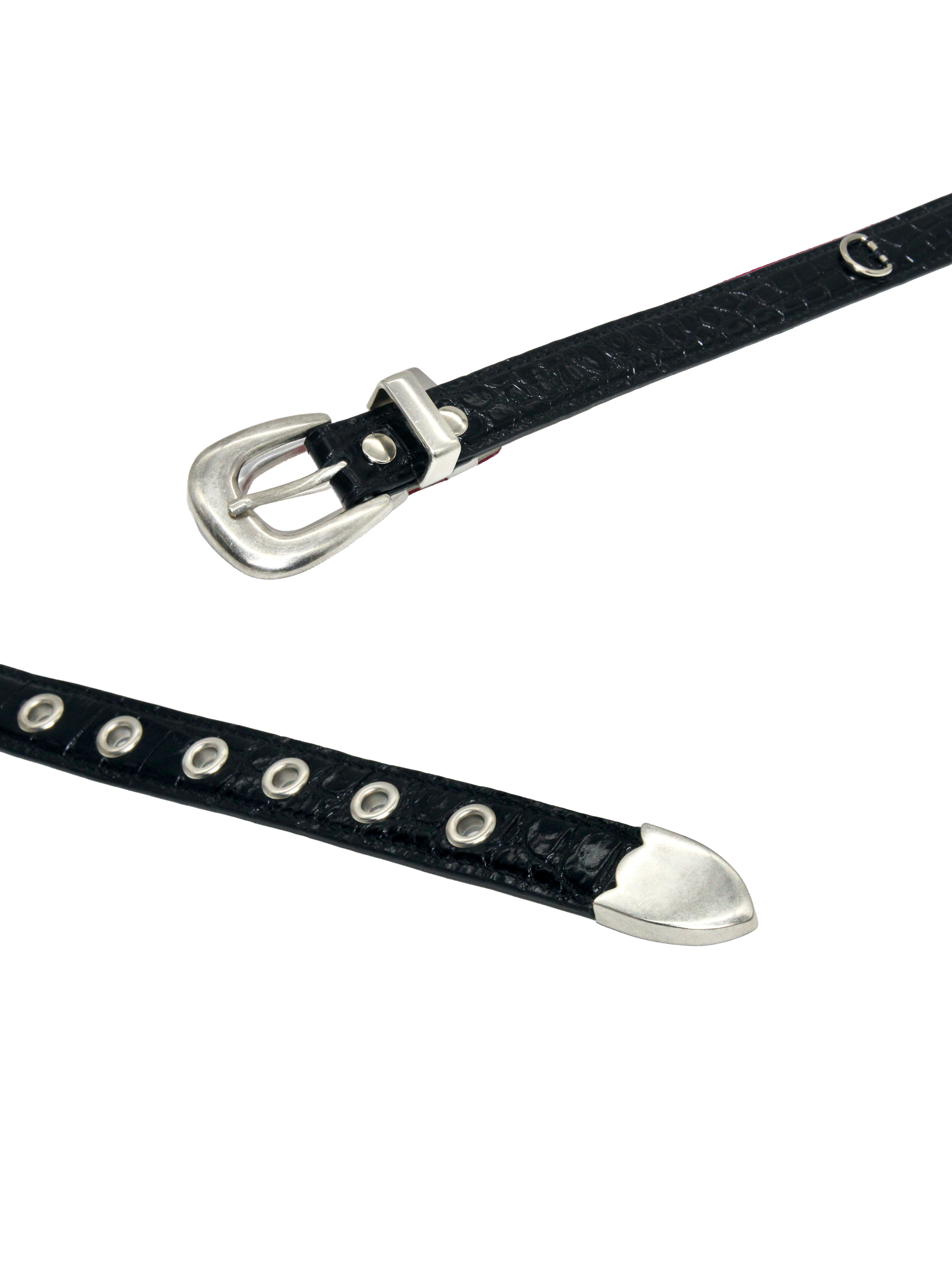 Rotation Belt in Black Croc