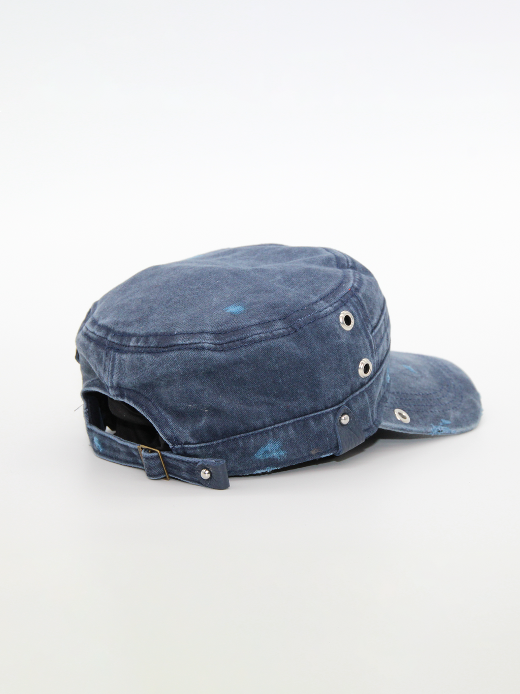 Military Cap in Faded Indigo
