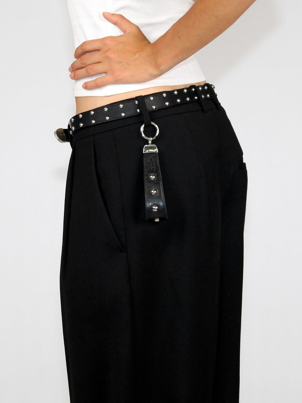 Studded Keychain in Black Size 1