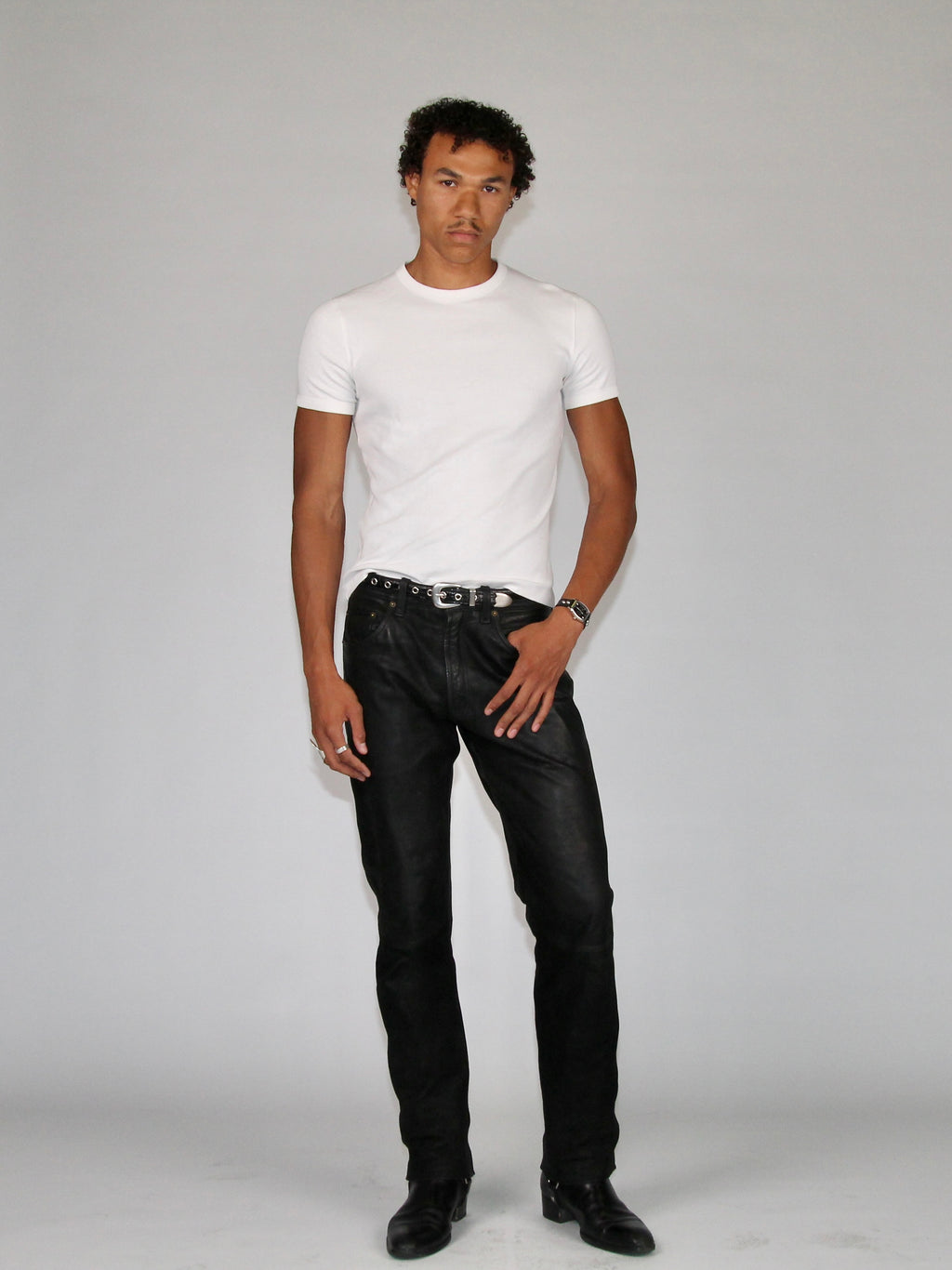 Rotation Belt in Black Croc