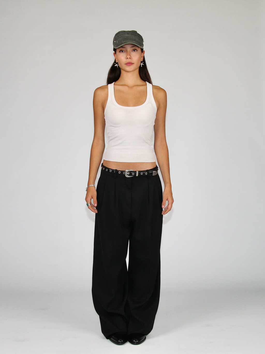 Rotation Belt in Black Croc